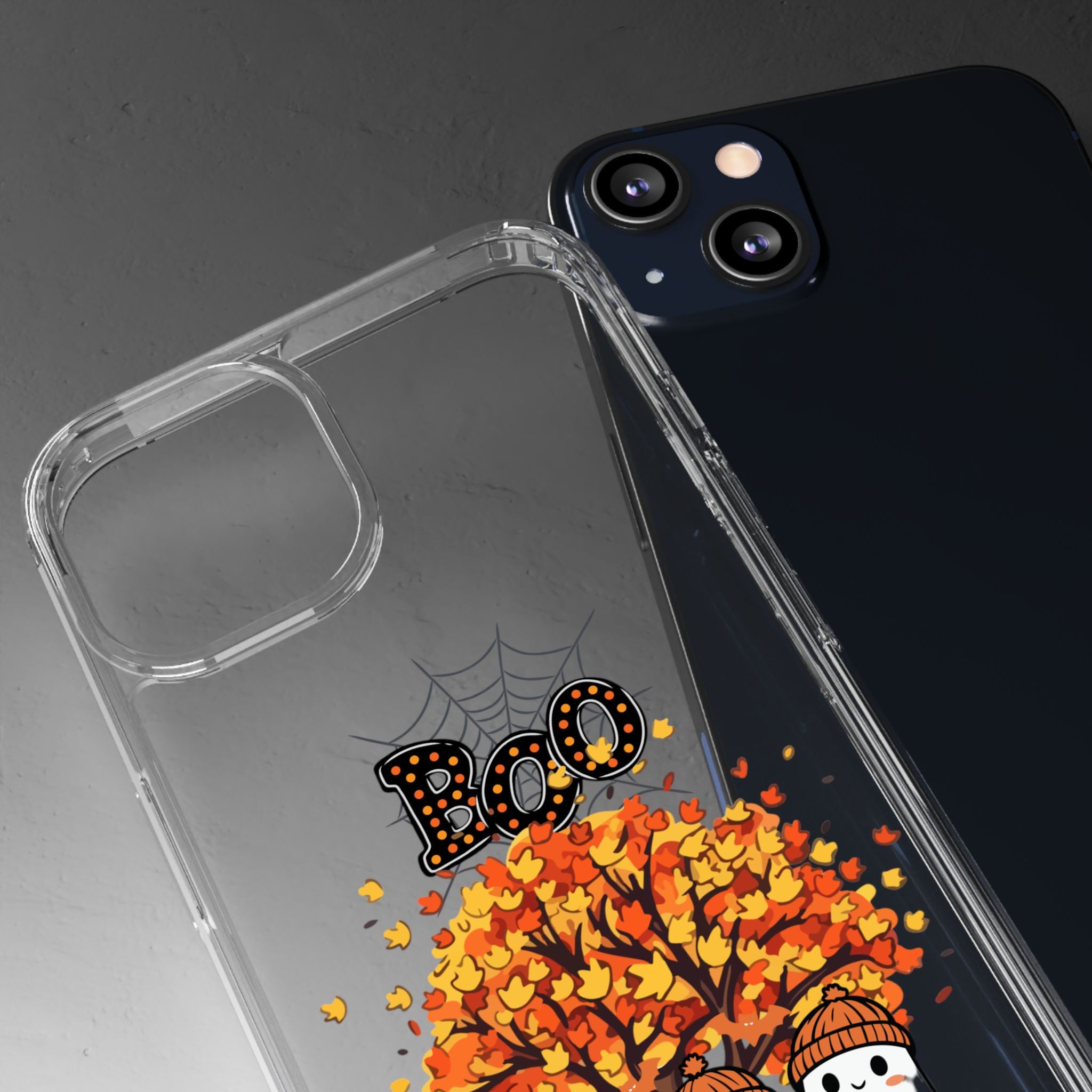 Autumn Ghosts Clear Phone Case - GlamDigitalBossCo