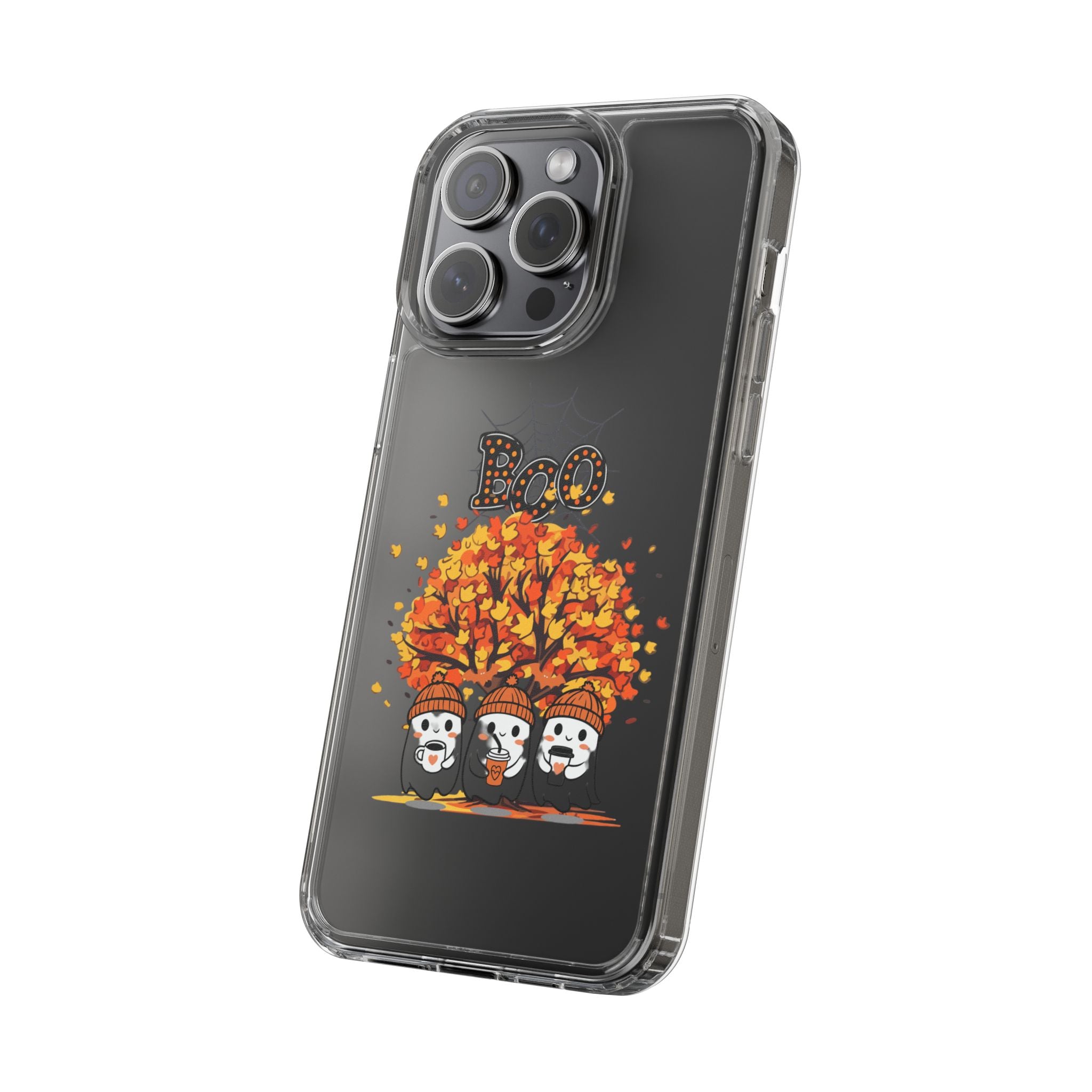 Autumn Ghosts Clear Phone Case - GlamDigitalBossCo