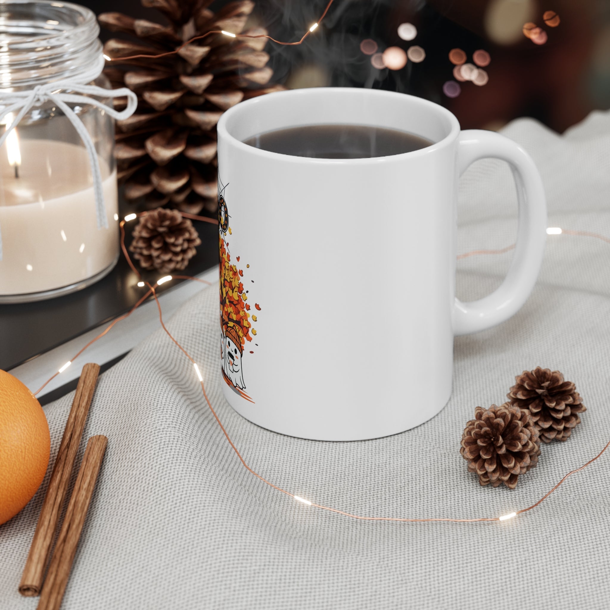 Autumn Boo Mug, Cute Ghosts Coffee Cup - GlamDigitalBossCo